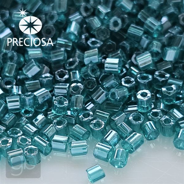 Preciosa dvoukrtky 2CUT 10/0 2,1 mm Zelen 01665 20 g