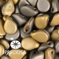 Preciosa PIP 5 x 7 mm 25 ks Zlatá Stíbrná 00030-98847