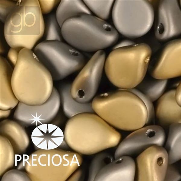 Preciosa PIP 5 x 7 mm 25 ks Zlat Stbrn 00030-98847