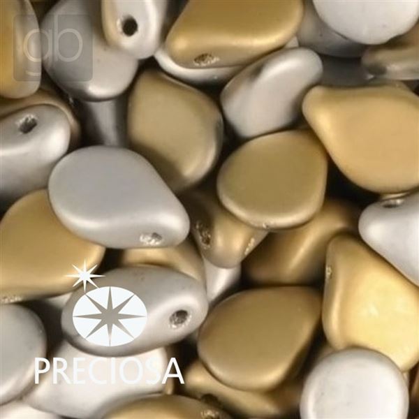 Preciosa PIP 5 x 7 mm 25 ks Stbrn zlat 00030-98850