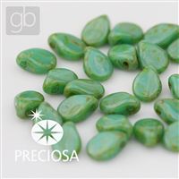 Preciosa PIP 5 x 7 mm 25 ks Zelená 63130-86805