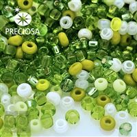 Preciosa rokajl MIX 10/0 2,3 mm Zelená PRM006 50 g