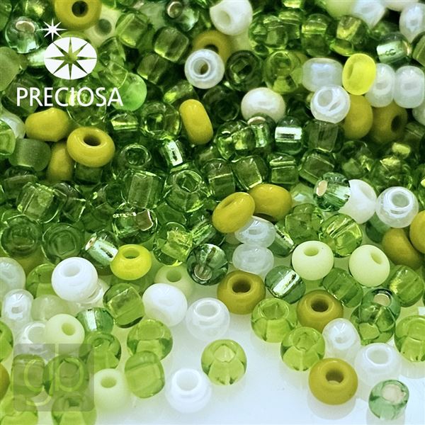 Preciosa rokajl MIX 10/0 2,3 mm Zelen PRM006 50 g