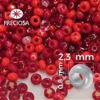 Preciosa rokajl MIX 10/0 2,3 mm PRM021 ervená 50 g