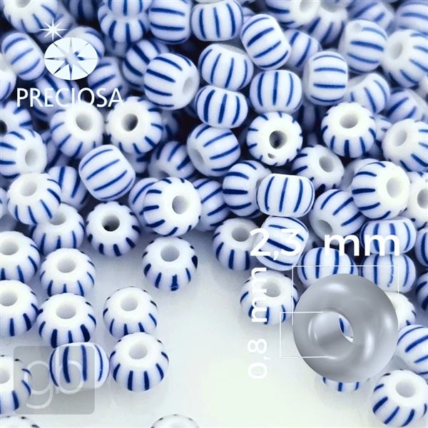 Preciosa STRIPED rokajl 10/0 2,3 mm Modr Bl 03331 20 g