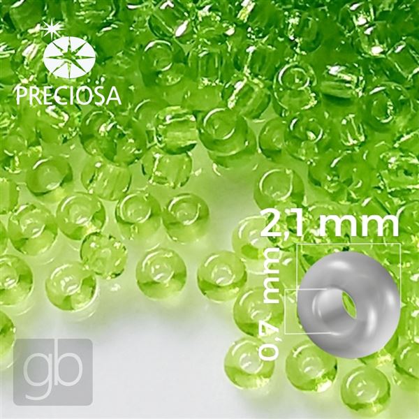 Preciosa rokajl 11/0 2,1 mm Zelen 50220 50 g