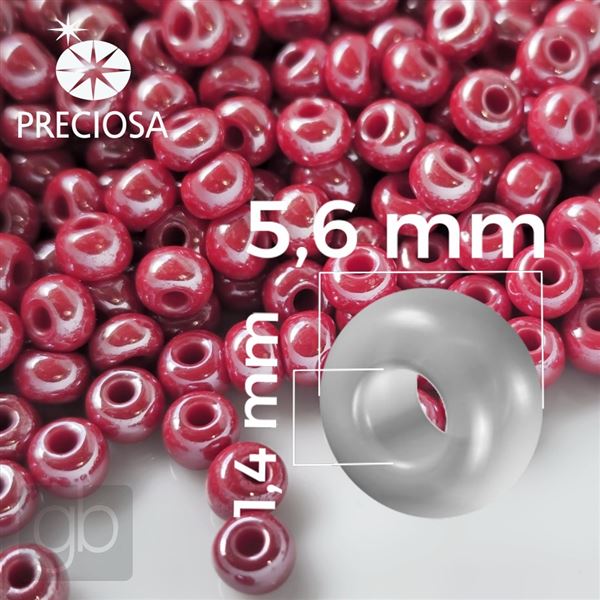 Preciosa rokajl 3/0 5,6 mm erven 98190 50 g