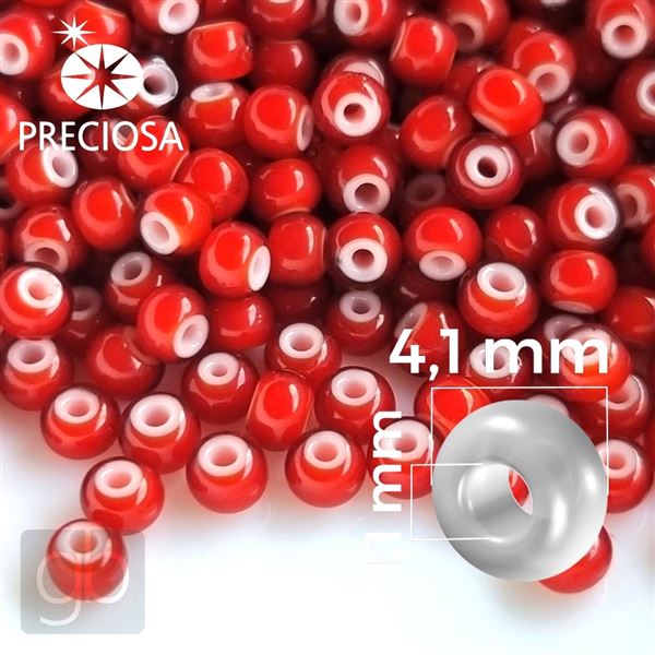 Preciosa CORNELIAN rokajl 6/0 4,1 mm erven 93730 20 g