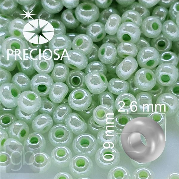 Preciosa rokajl 9/0 2,6 mm Zelen 37154 20 g