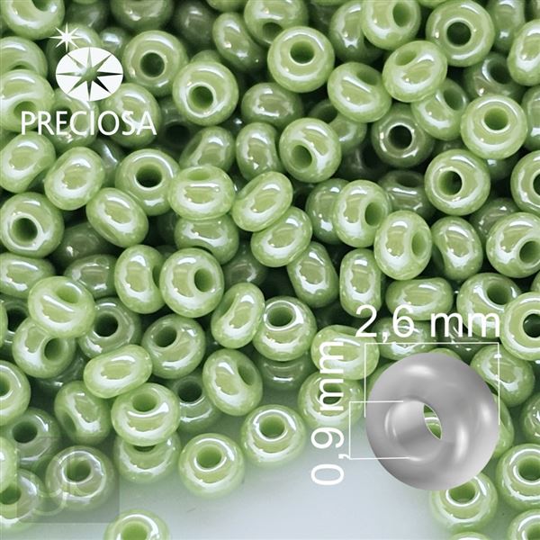 Preciosa rokajl 9/0 2,6 mm Zelen 58310 20 g