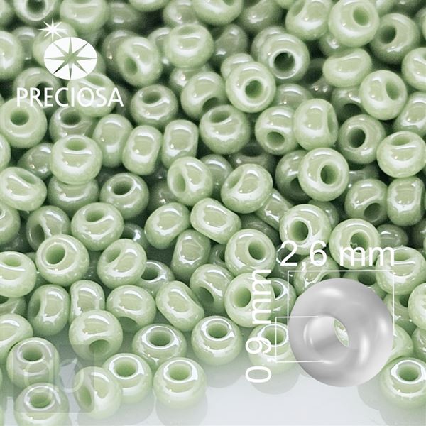 Preciosa rokajl 9/0 2,6 mm Zelen 58410 20 g