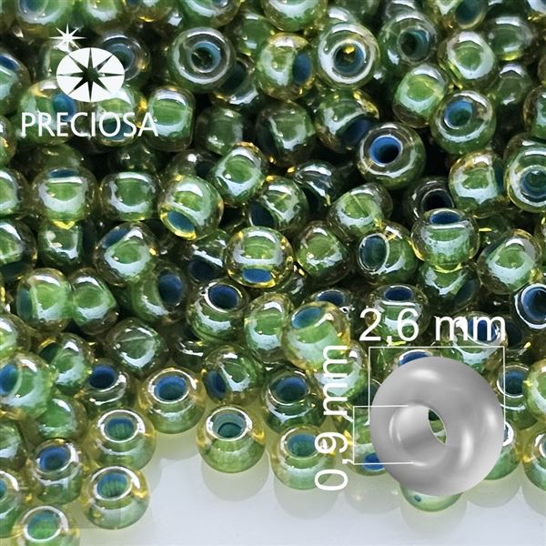 Preciosa rokajl 9/0 2,6 mm Zelen 81014 20 g